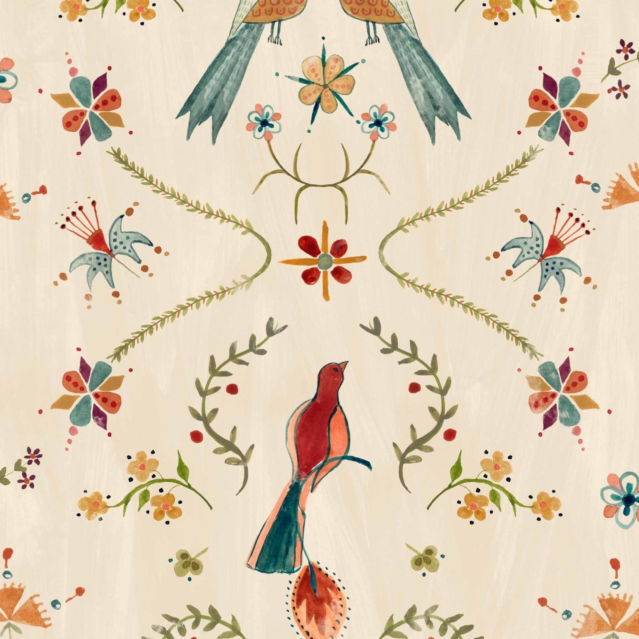 Tapet Metaphoric Birds, Fawn, Coordonne 5mp / rola - 2