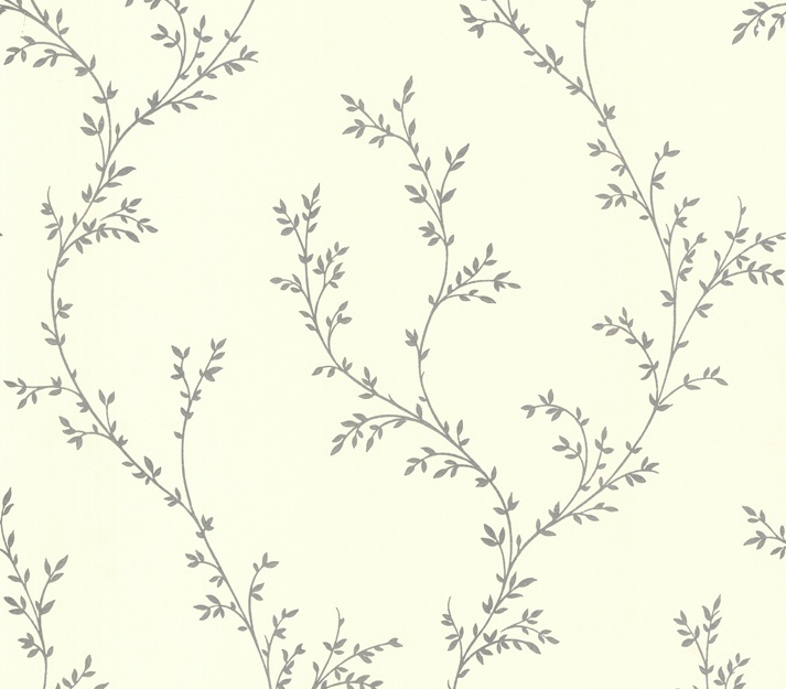 Tapet, Milton, Silver Luxury Leaf, 1838 Wallcoverings, 5.3mp / rola