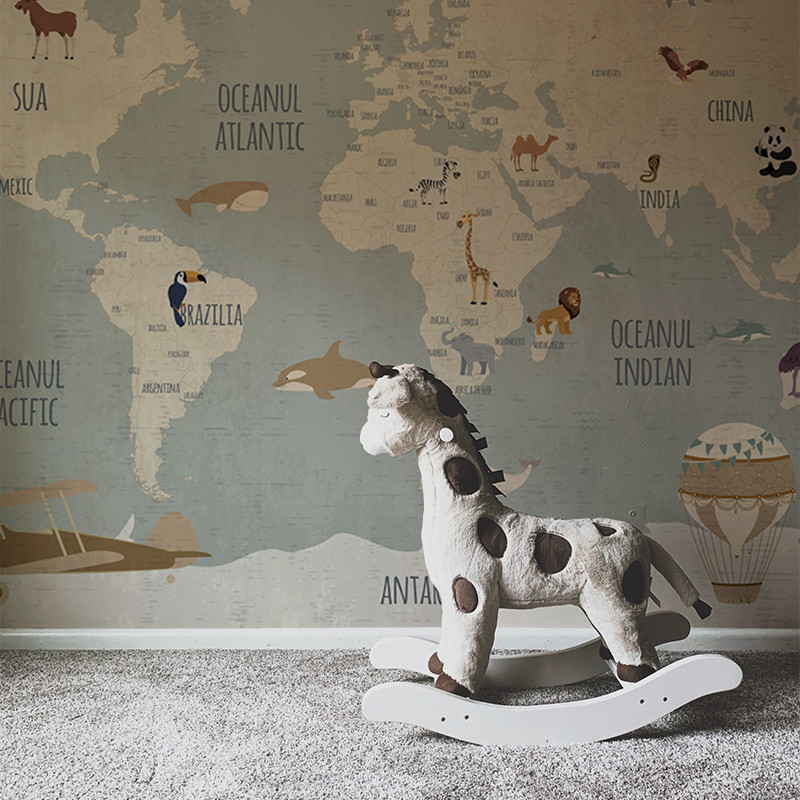 Tapet Vintage travel map, VLAdiLA - 1 | YEO