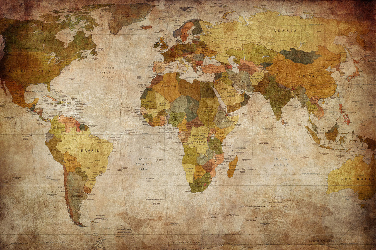 Tapet World Map, Rebel Walls - 1 | YEO