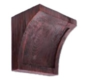 Consola decorativa din poliuretan, rosu, rustic, EQ025R - 19x13x18 cm