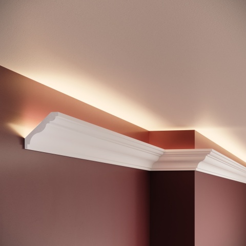 Cornisa polimer rigid, Manavi, C5 - 5x4.7x200 cm - Img 3