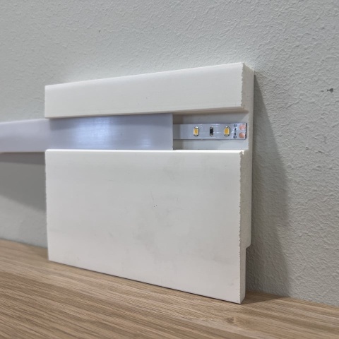 Difuzor de lumina LED din PVC, alb, 2.2x100 cm - Img 3