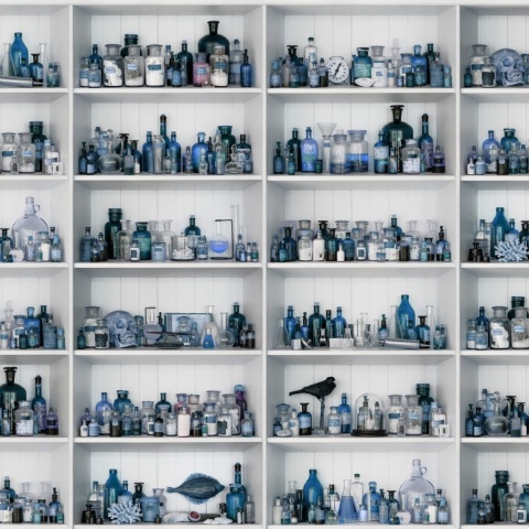 Fototapet, 3D Cabinet of Curios, Sapphire, Rebel Walls - Img 2