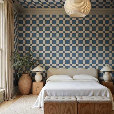 Fototapet, Artisan Square, Light Blue, Rebel Walls