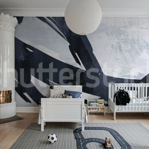 Fototapet, Artzy Stripes, Blue, Rebel Walls - Img 3