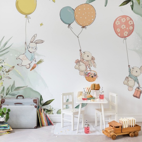 Fototapet, Baloon Adventure, Pastel, Rebel Walls - Img 4