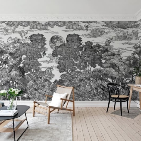 Fototapet, Bellewood under the Moon, Graphite, Rebel Walls