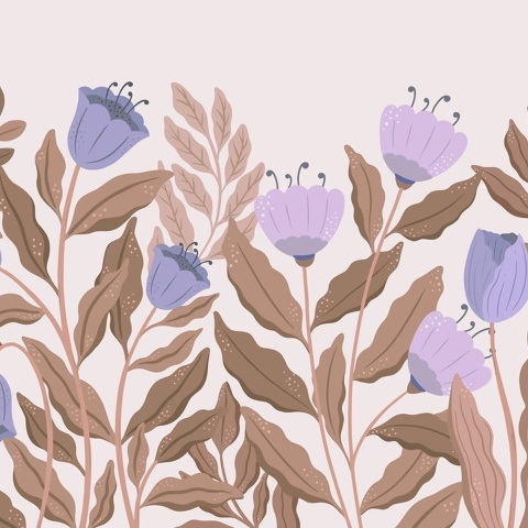 Fototapet, Big Blossom, Lilac, Rebel Walls - Img 2