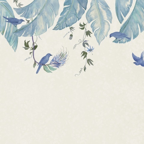 Fototapet, Birds in the Trees, Blue, Rebel Walls - Img 2