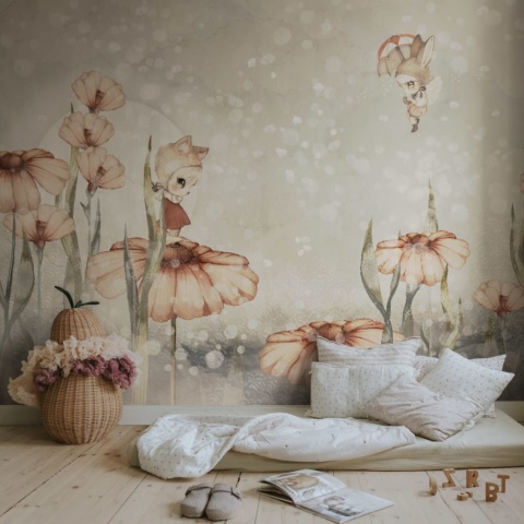 Fototapet, Bloomy Fields of Marion, Gray Green, Rebel Walls - Img 5