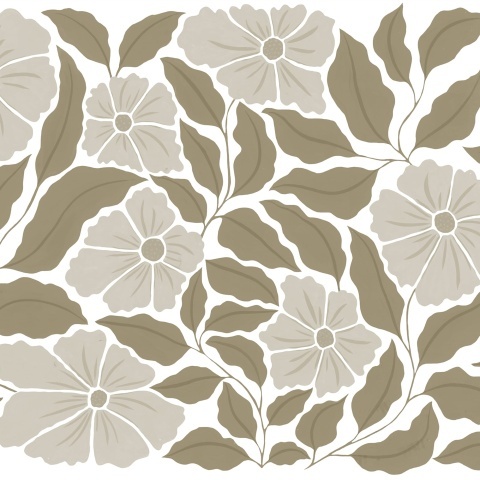 Fototapet, Bold Abstract Flower, Brown, Rebel Walls - Img 2