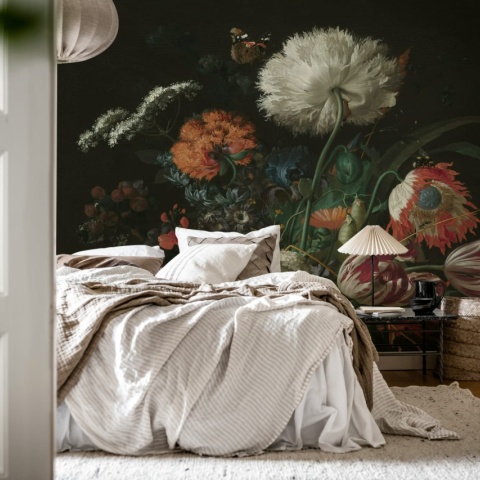 Fototapet, Bold Bouquet, Red, Rebel Walls