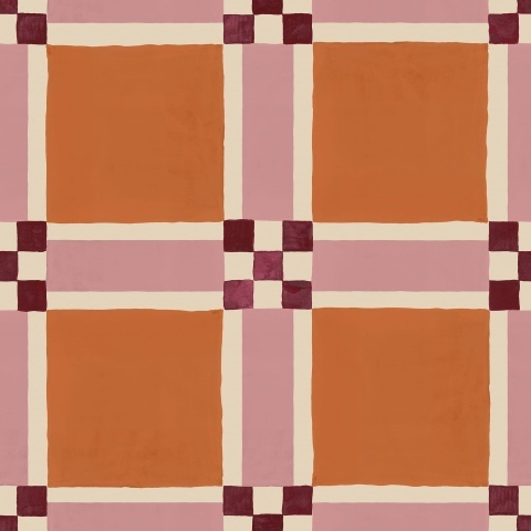 Fototapet, Bold Grid, Orange, Rebel Walls - Img 2