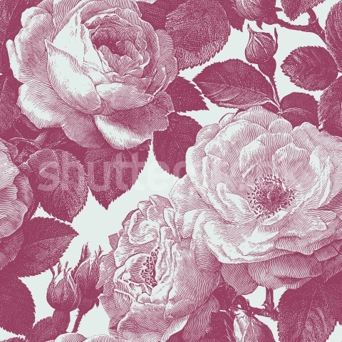 Fototapet, Bold Roses, Pink, Rebel Walls - Img 2