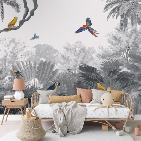 Fototapet Canopy Jungle - Black and White, Kikki Belle - Img 4