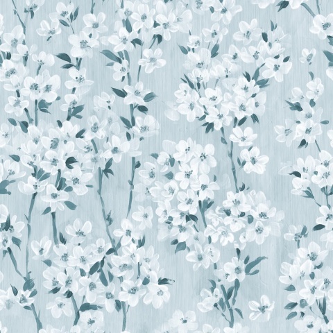 Fototapet, Cherry Blossom Tree, Blue, Rebel Walls - Img 2