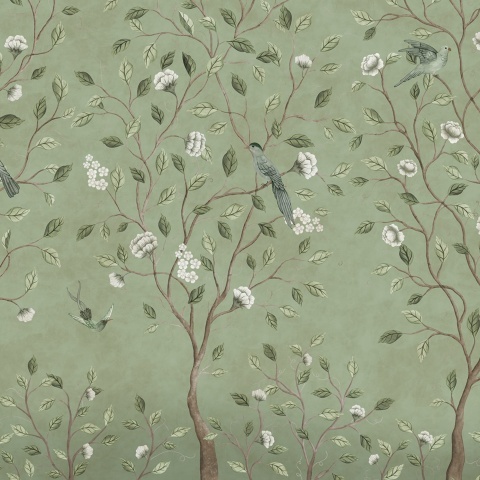 Fototapet, Chinoiserie Dream, Green, Rebel Walls - Img 2