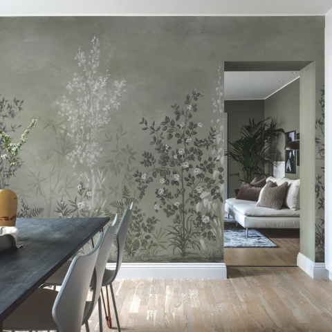 Fototapet, Chinoiserie Haze Green, Rebel Walls - Img 8