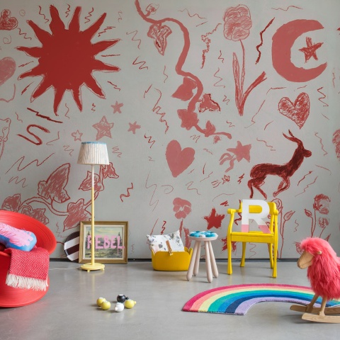 Fototapet, Chroma, Red, Rebel Walls - Img 3