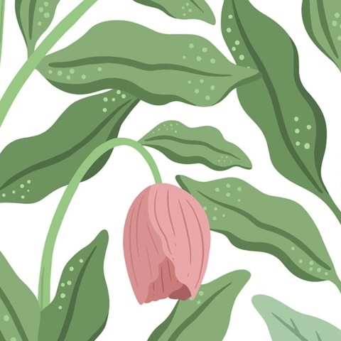 Fototapet, Cool Flora, White &amp; Pink, Rebel Walls - Img 2