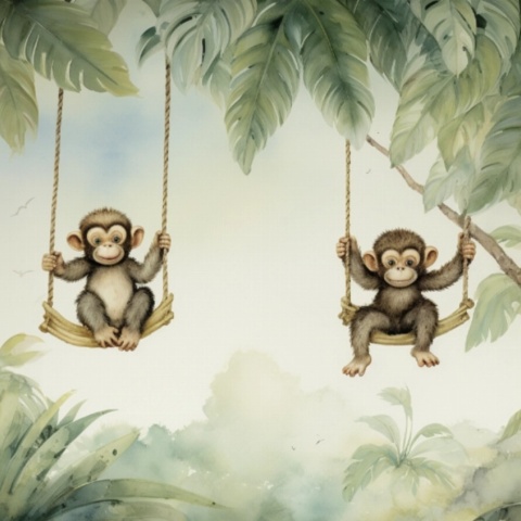 Fototapet copii, Funny monkeys 011 - Img 2