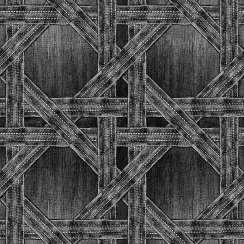 Fototapet, Denim Trellis, Black, Rebel Walls - Img 2