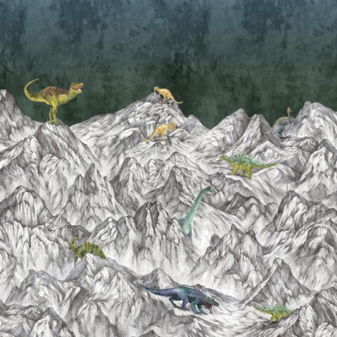 Fototapet, Dinosaur Mountain, Nightfall, Rebel Walls - Img 2