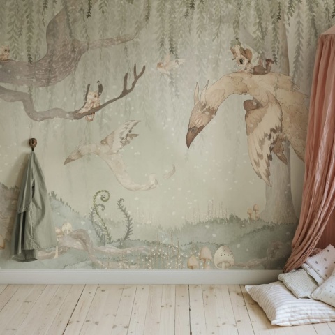 Fototapet, Dream Forest Boy, Green, Rebel Walls - Img 7
