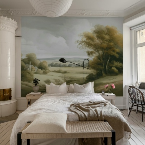 Fototapet, Field View Painting, Beige, Rebel Walls - Img 3