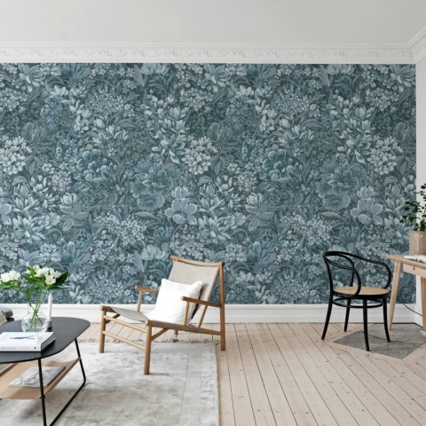 Fototapet, Floral Garden, Blue, Rebel Walls - Img 4