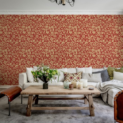 Fototapet, Floral Opulence, Red, Rebel Walls