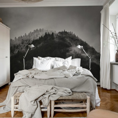 Fototapet, Foggy Mountain, Black &amp; White, Rebel Walls - Img 3