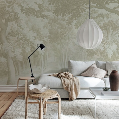 Fototapet, Forest Engraving, Beige, Rebel Walls - Img 3