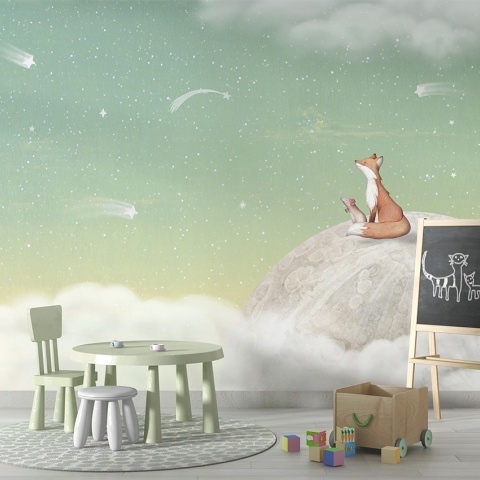 Fototapet Fox on the Moon - Green, Oliver Robins - Img 4
