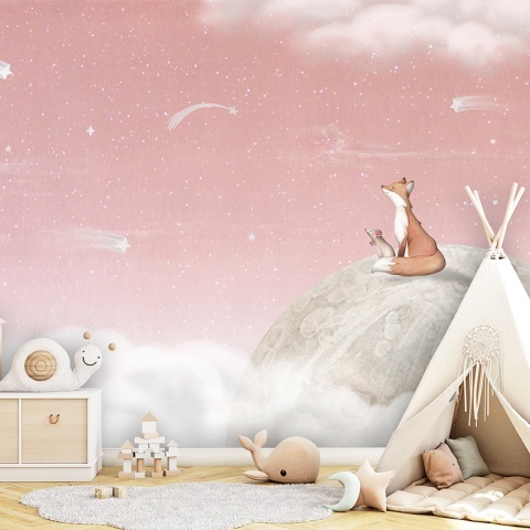 Fototapet Fox on the Moon - Pink, Oliver Robins - Img 5