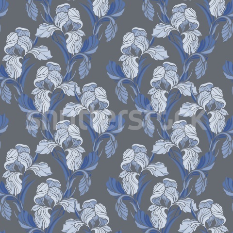 Fototapet, Garland Flora, Blue, Rebel Walls - Img 2