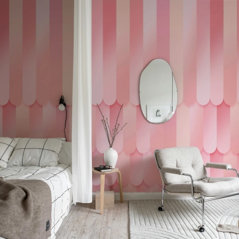 Fototapet, Gradient Stripes, Pink, Rebel Walls - Img 3