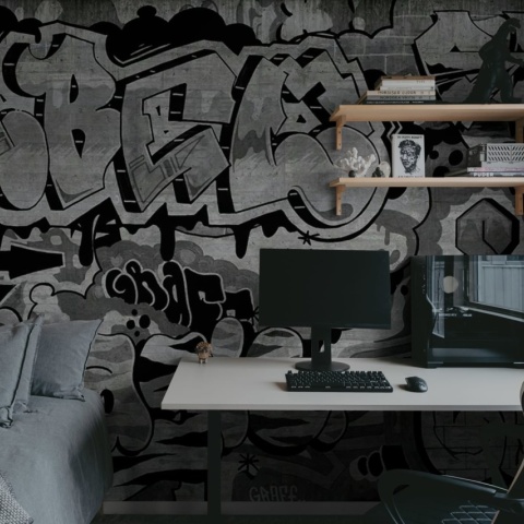 Fototapet, Graffiti, Black, Rebel Walls - Img 3