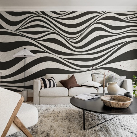 Fototapet, Graphic Hills, Black, Rebel Walls - Img 3