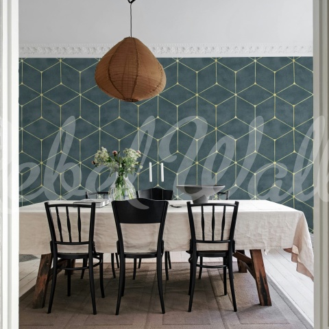 Fototapet, Hexaeder, Blue, Rebel Walls - Img 3