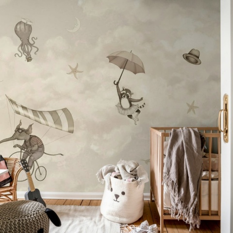 Fototapet, In the Clouds, Beige, Rebel Walls