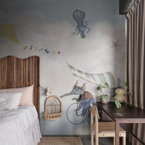 Fototapet, In the Clouds, Pink, Rebel Walls - Img 3