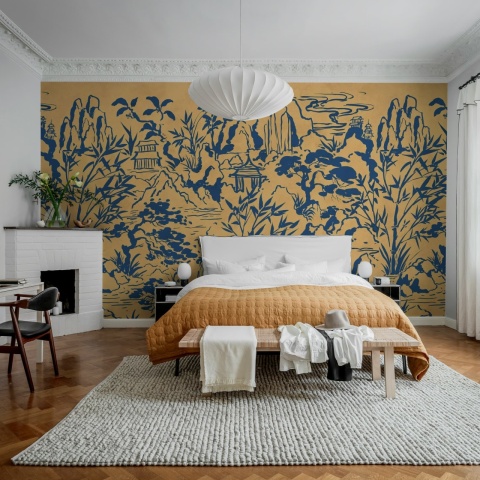Fototapet, Ink Horizon, Yellow, Rebel Walls - Img 3