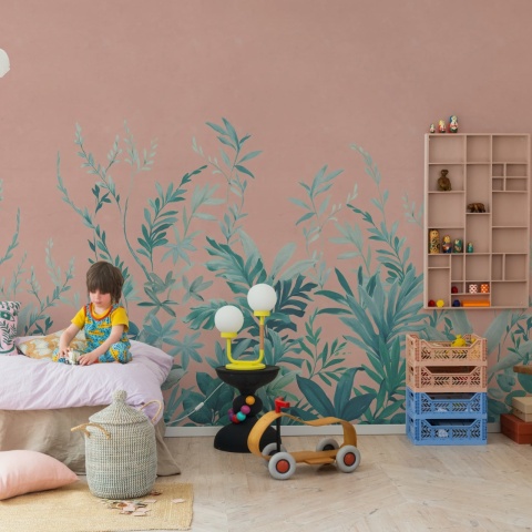 Fototapet, Jungle Meadow, Pink, Rebel Walls - Img 3