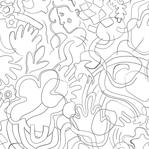 Fototapet lavabil, Line Art 9529W - Img 2