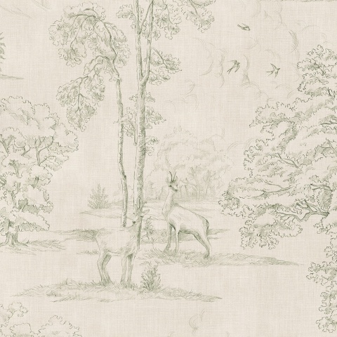 Fototapet lavabil, Montfort Mural, Olive Green, Sandberg - Img 2
