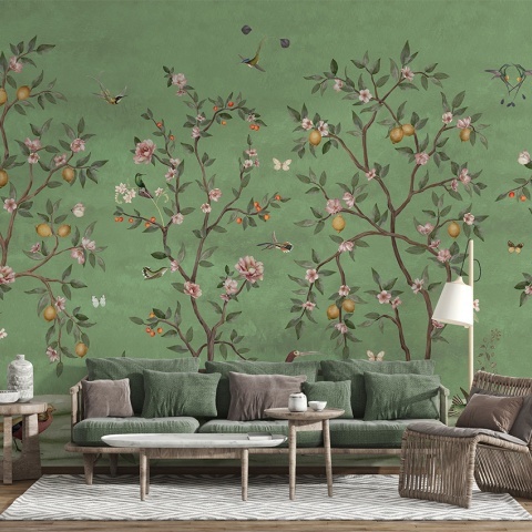Fototapet Lemon Tree Chinoiserie - Green, Sir Edward - Img 4