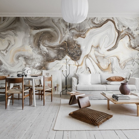 Fototapet, Marble Swirl Nougat, Rebel Walls - Img 4