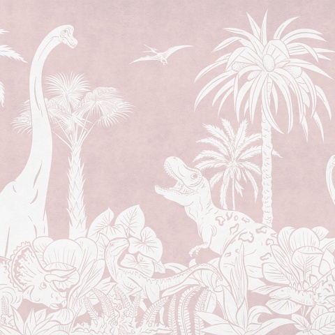 Fototapet Monochrome Dino - Pink, Kikki Belle - Img 2